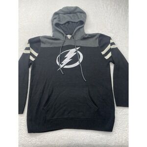 Tampa Bay‎ Lightning Sweater Knit Men's Hoodie 2XL XXL Retro NHL Hockey Black